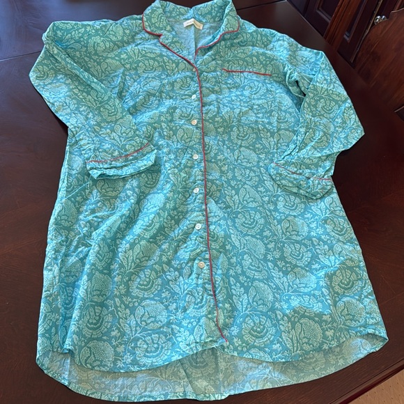 World Market Women’s Long Button Down Pajamas Long Sleeve Cotton Size S/M - Picture 13 of 13